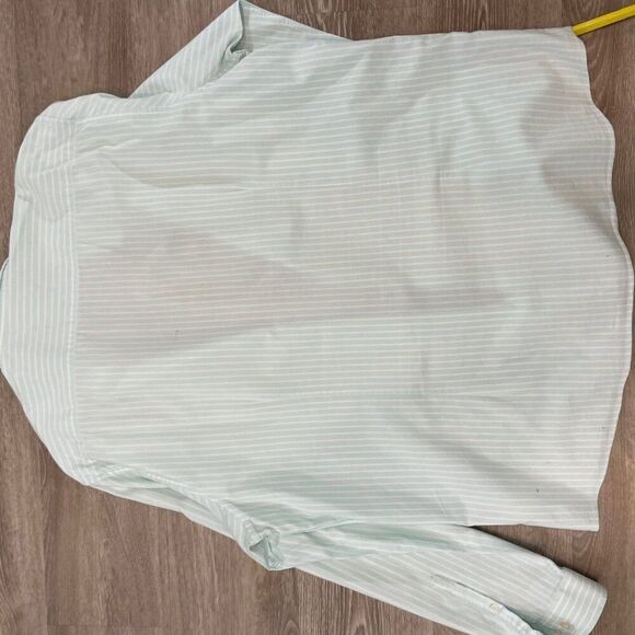 Angelico Litrico Cotton Slim Fit White Blue Striped shirt XXL or 45-46 - Picture 7 of 7